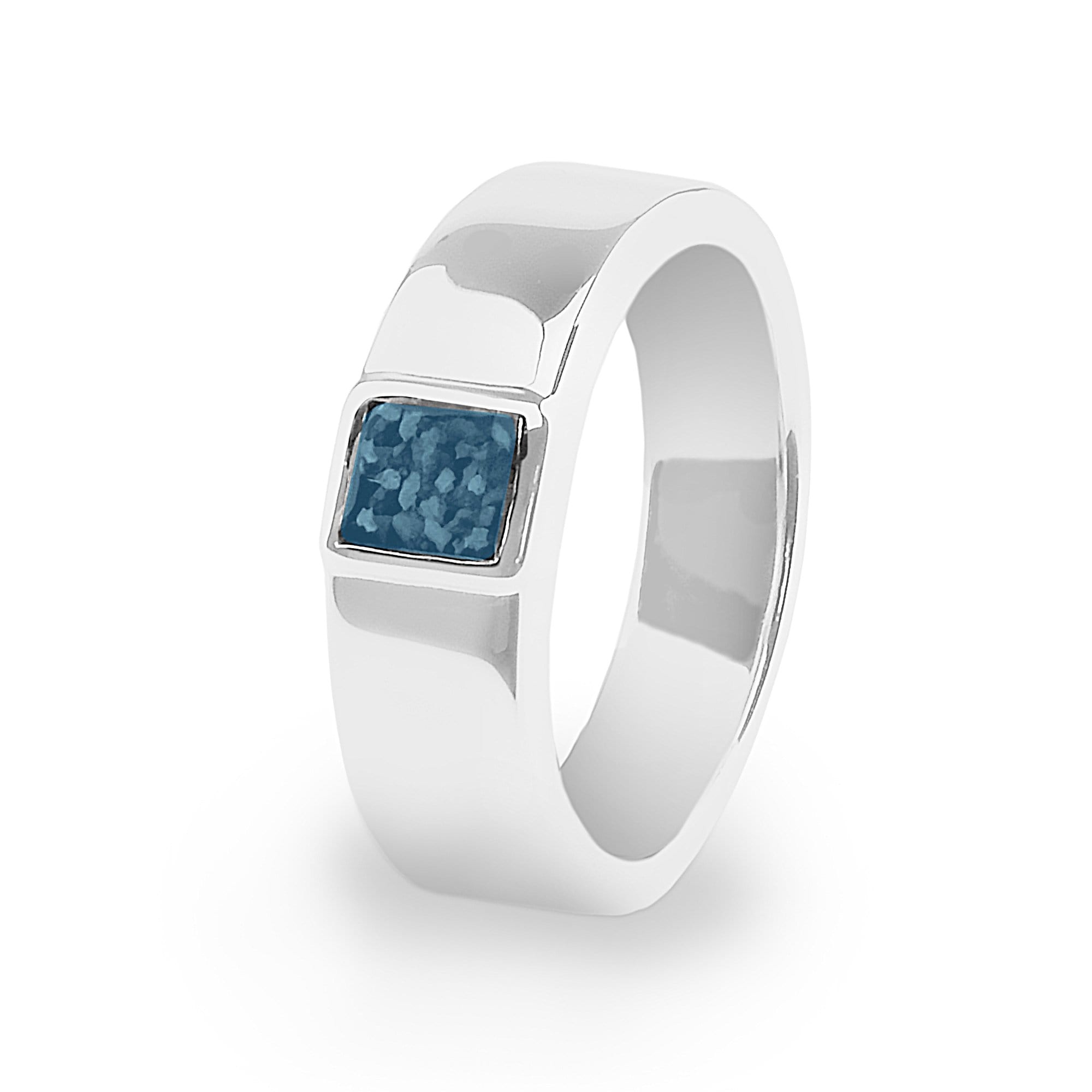 EverWith Unisex Strength Memorial Ashes Ring Blue