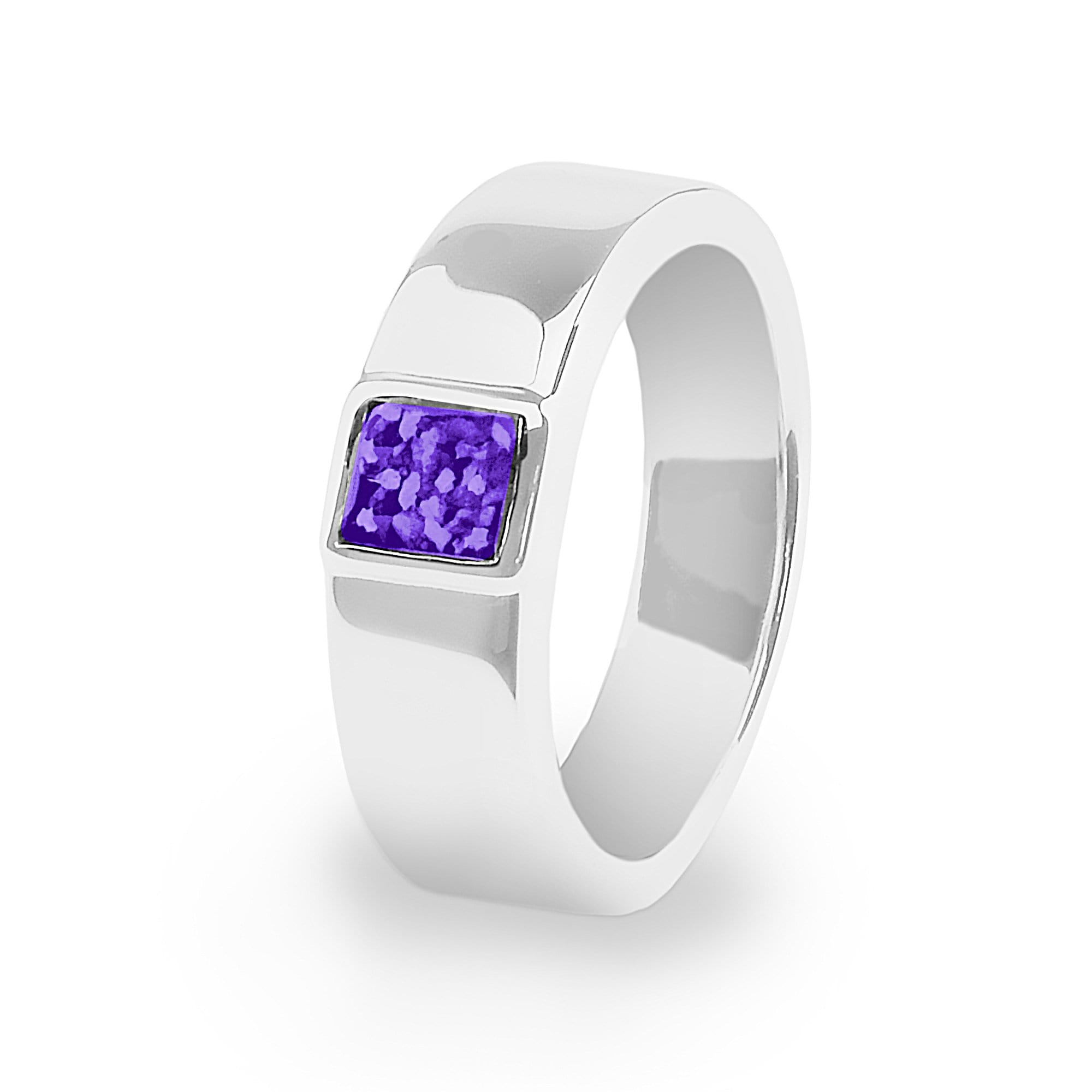 EverWith Unisex Strength Memorial Ashes Ring Purple