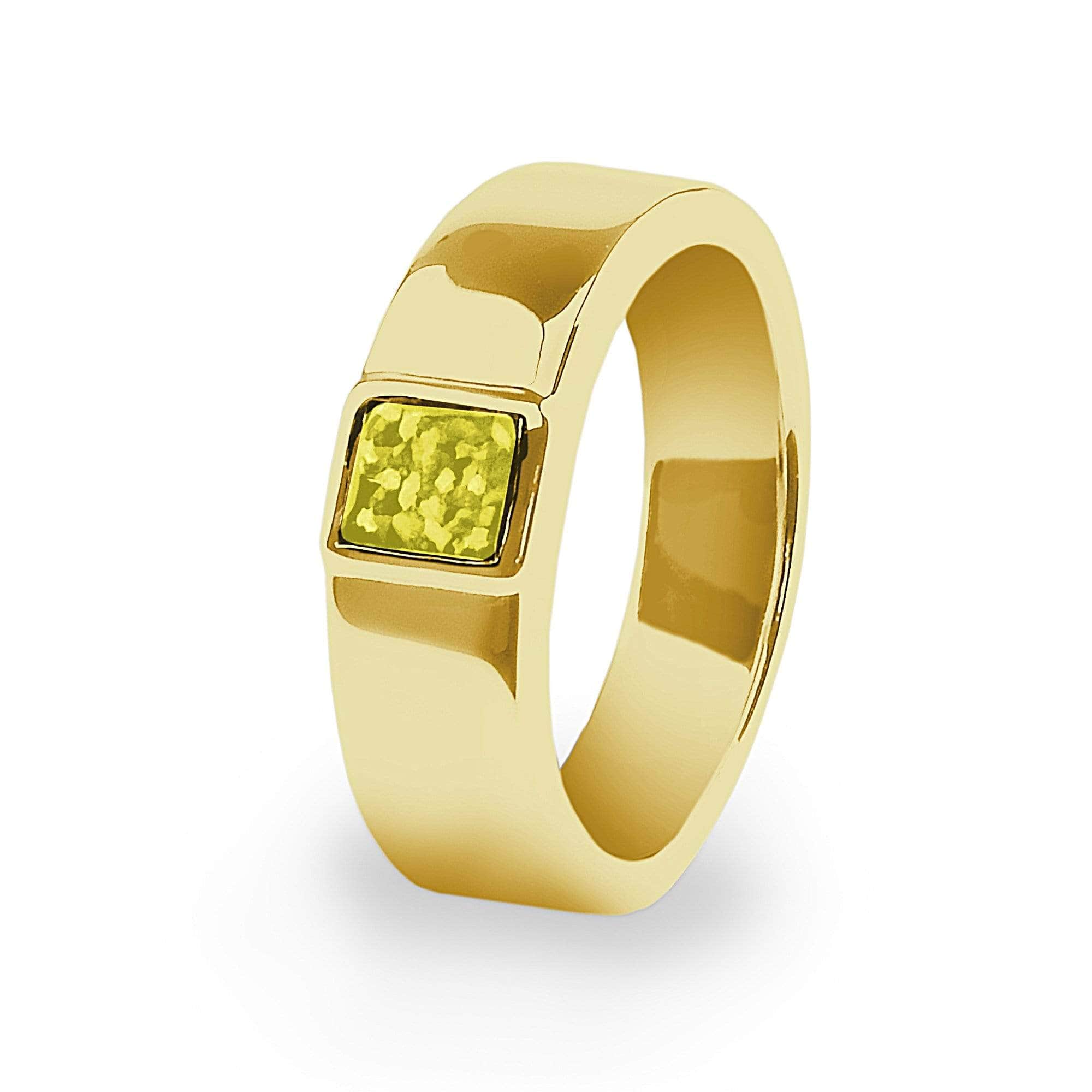 EverWith Unisex Strength Memorial Ashes Ring 9k Yellow Gold Yellow