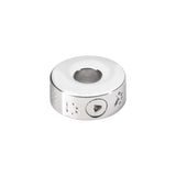 EverWith Self-fill Round Dog Paw Print Memorial Ashes Charm Bead