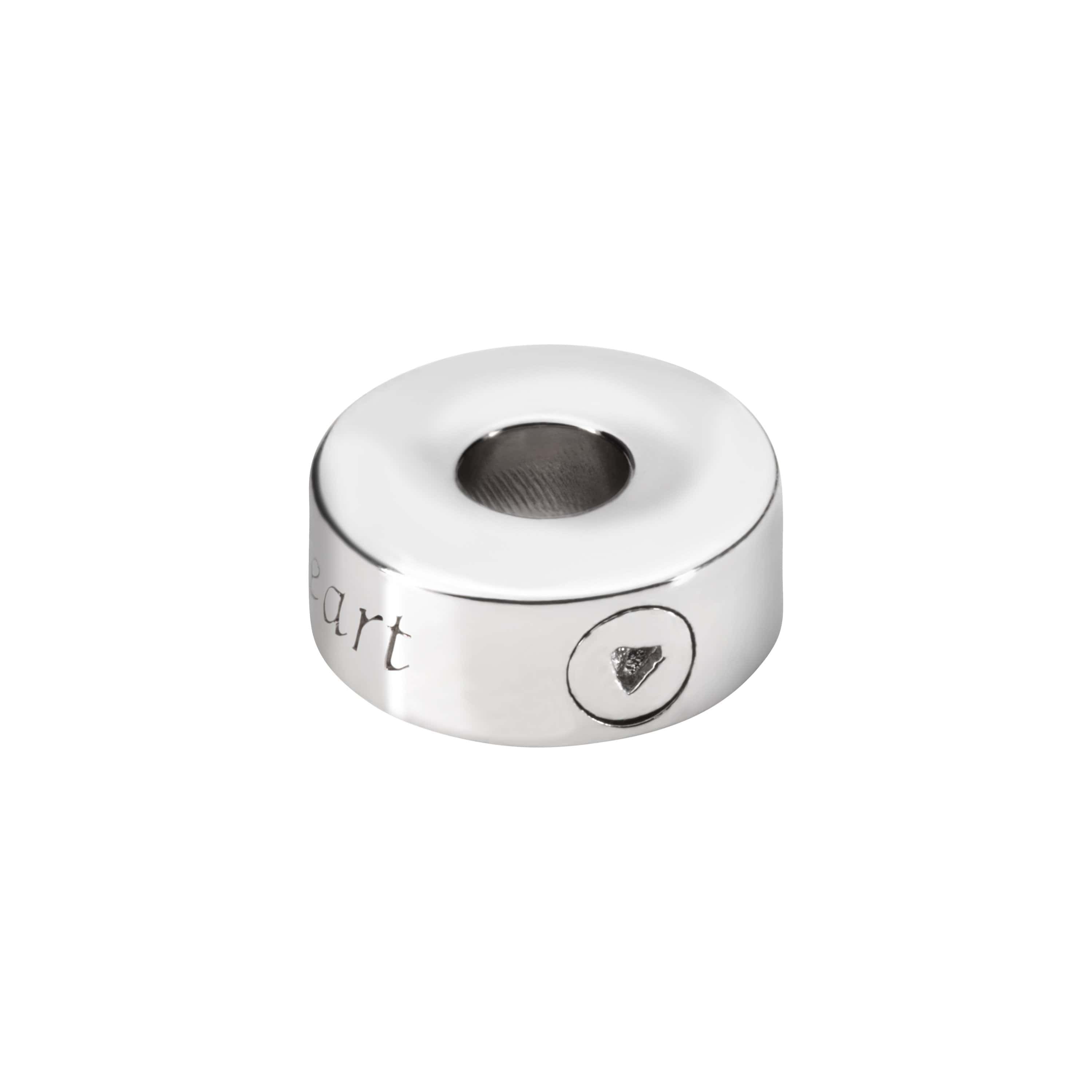 EverWith Self-fill Round Always in my Heart Memorial Ashes Charm Bead