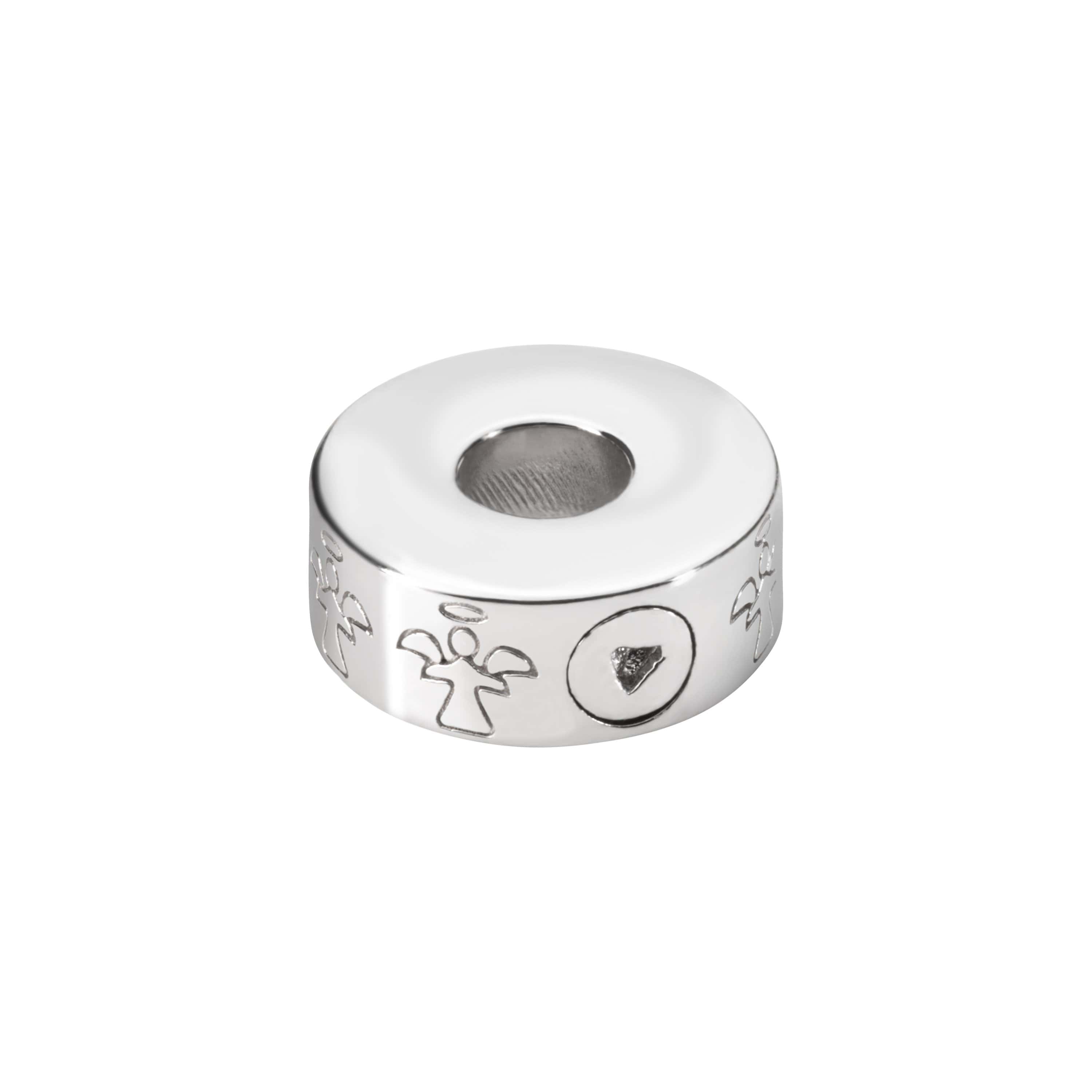 EverWith Self-fill Round Angel Memorial Ashes Charm Bead