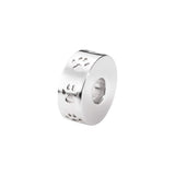 EverWith Self-fill Round Cat Paw Print Memorial Ashes Charm Bead 9k White Gold Fill