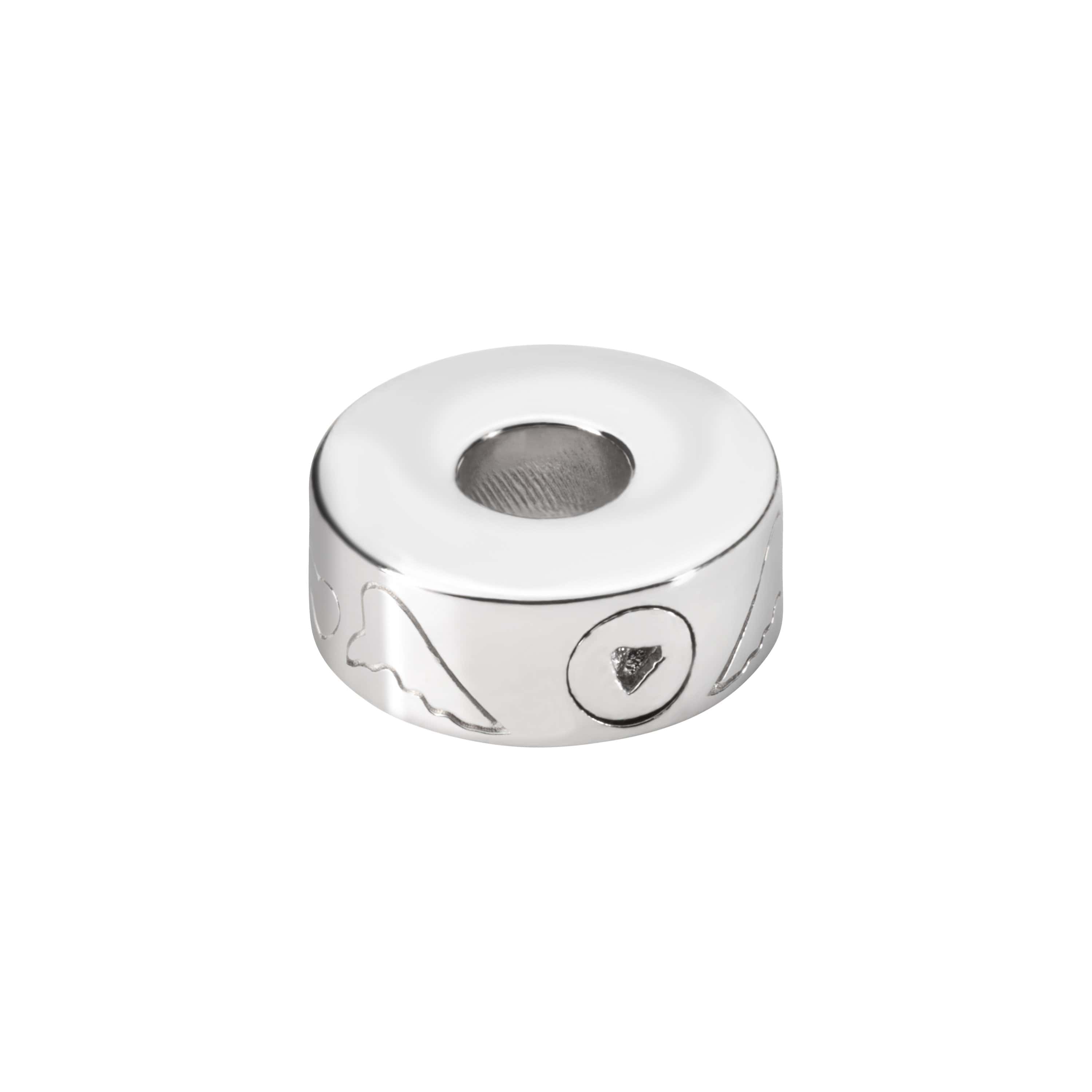 EverWith Self-fill Round Winged Hearts Memorial Ashes Charm Bead