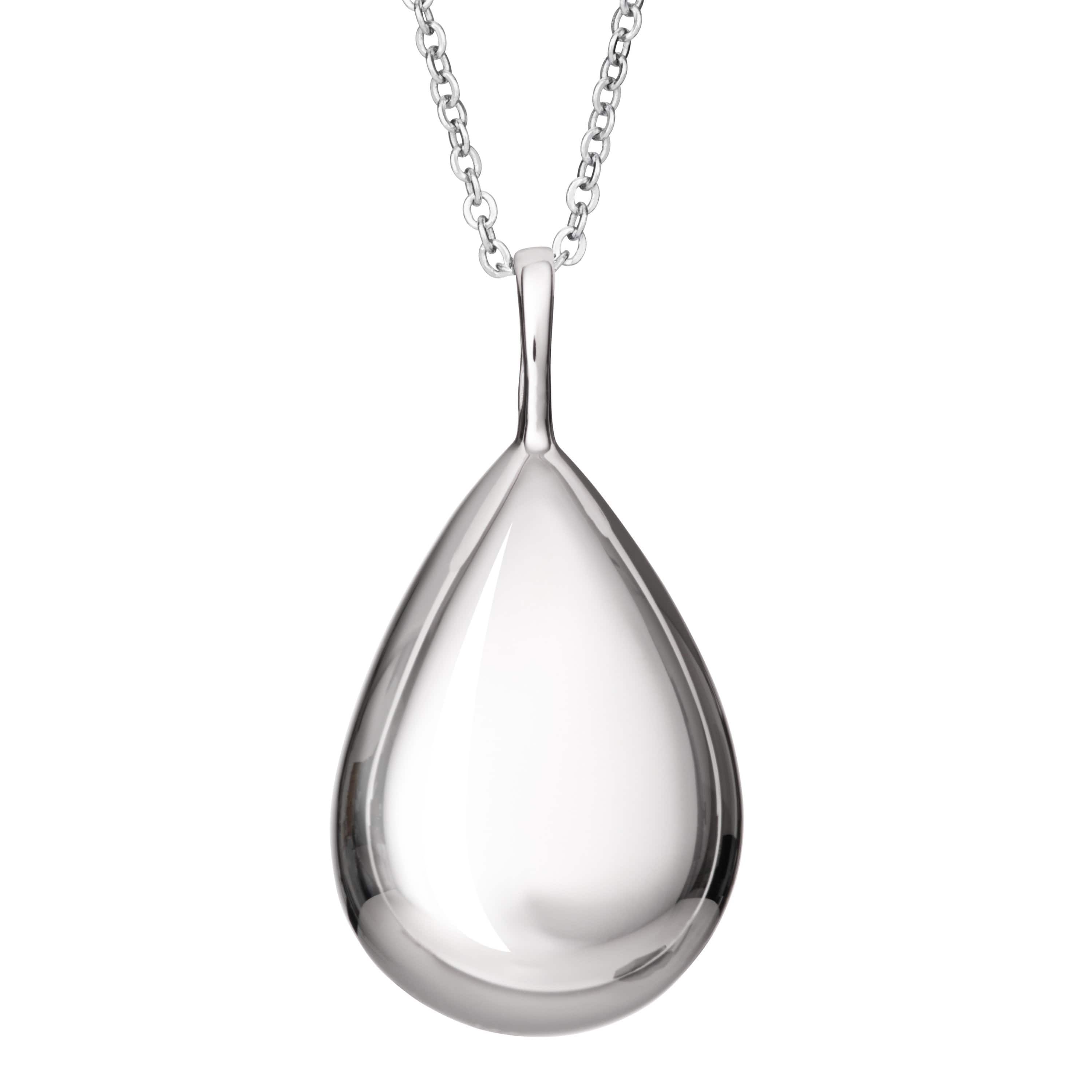 EverWith Self-fill Tear Drop Memorial Ashes Pendant 9k White Gold Fill