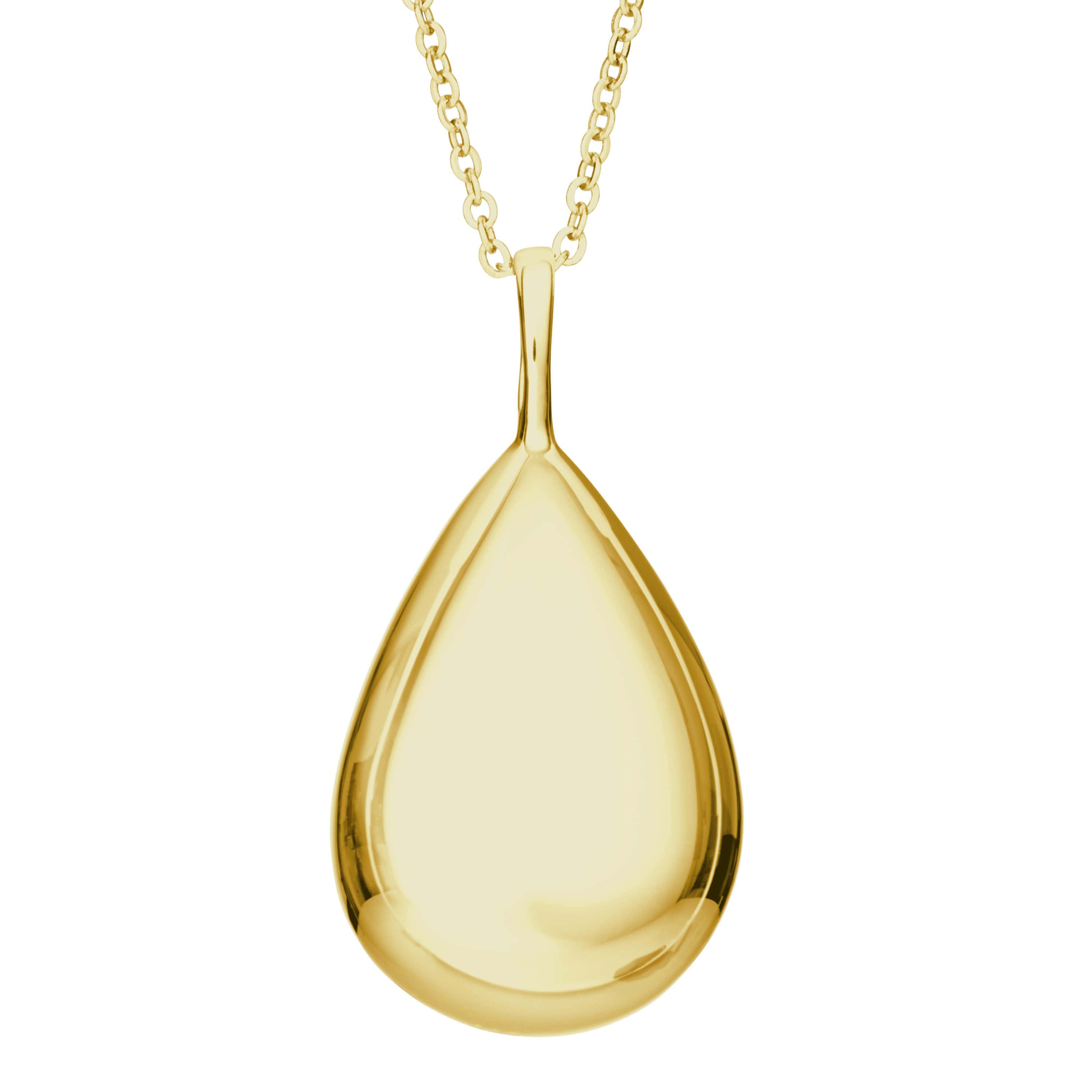 EverWith Self-fill Tear Drop Memorial Ashes Pendant 9k Yellow Gold