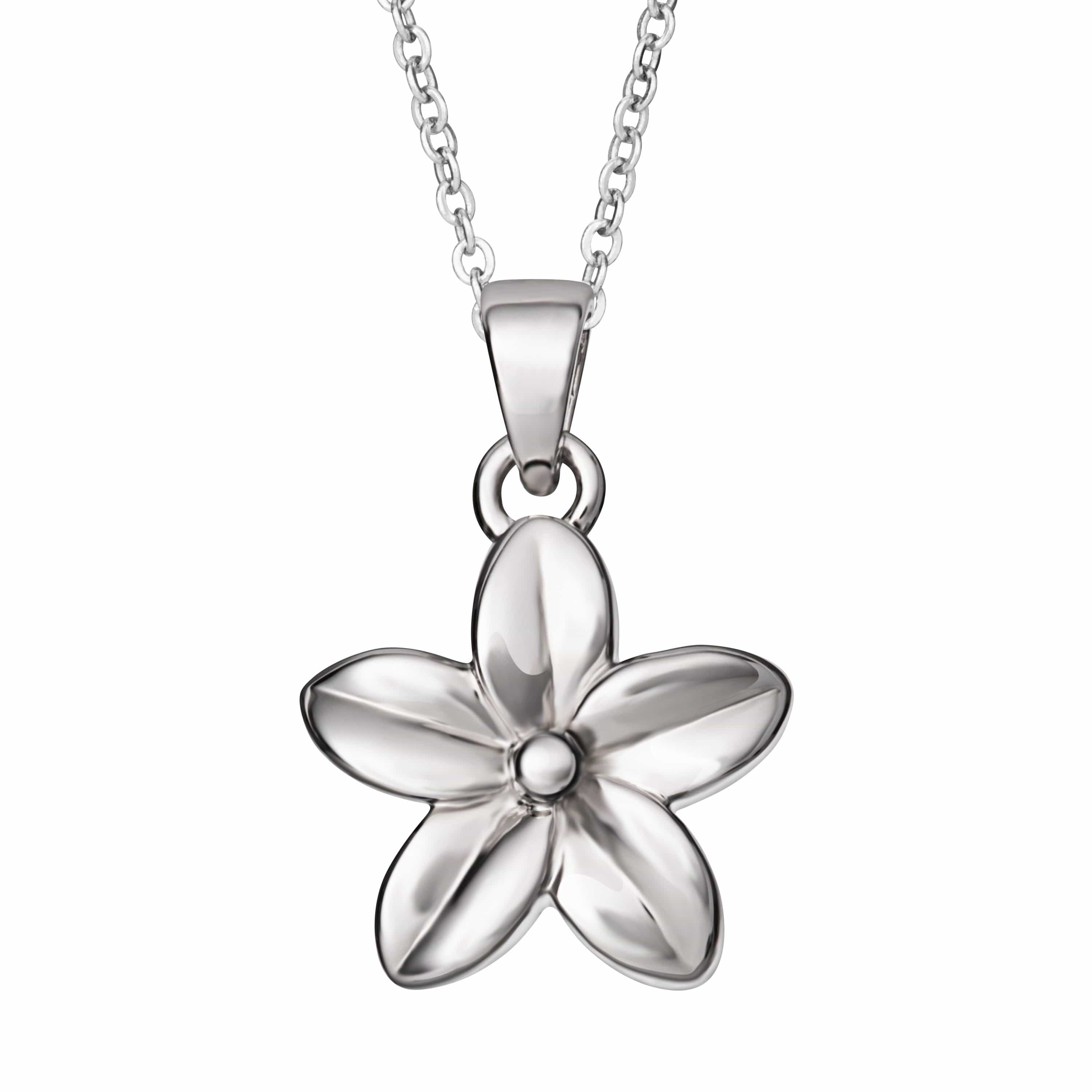 EverWith Self-fill Daisy Memorial Ashes Pendant 9k White Gold Fill