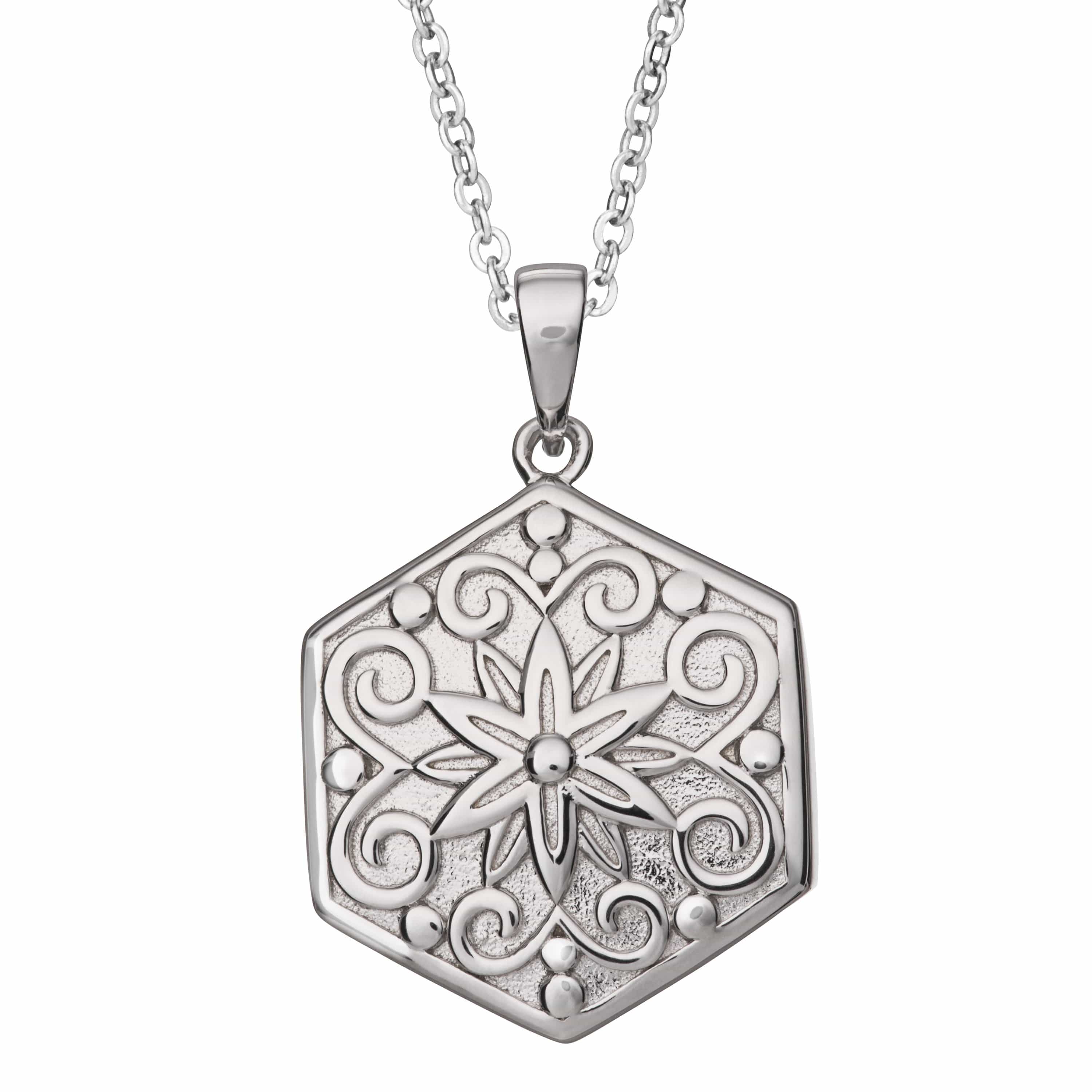 EverWith Self-fill Forever Treasured Memorial Ashes Pendant 9k White Gold Fill