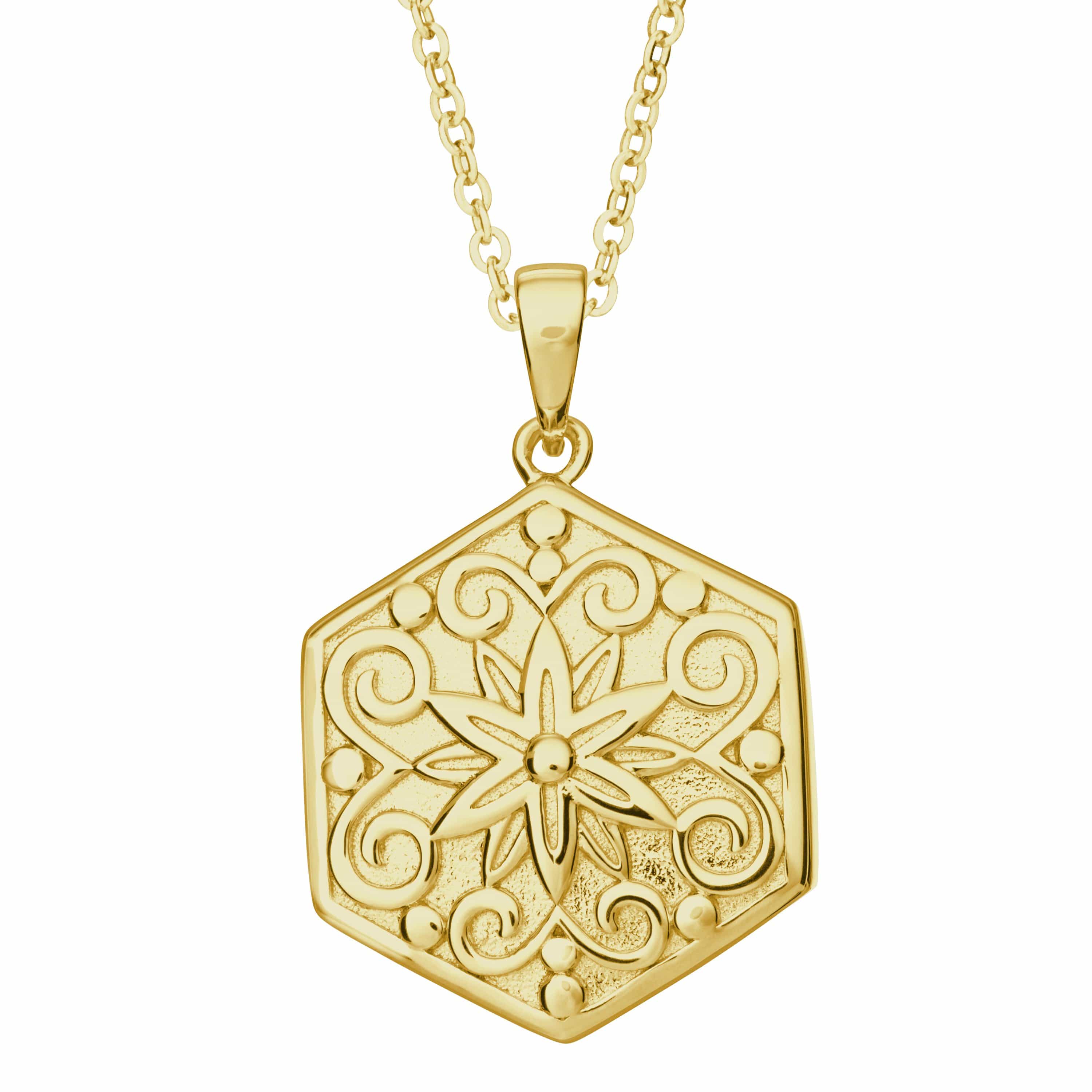 EverWith Self-fill Forever Treasured Memorial Ashes Pendant 9k Yellow Gold