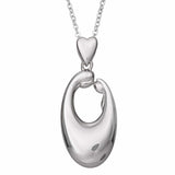 EverWith Self-fill Forever Loved Memorial Ashes Pendant 9k White Gold Fill