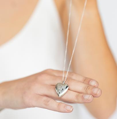 Teardrop Ashes Necklace | Hallmarked Sterling Silver | Ashes Keepsake