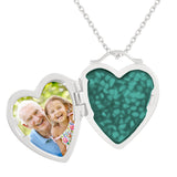 EverWith Shining Star Heart Shaped Sterling Silver Memorial Ashes Locket (New Style)