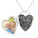 EverWith Shining Star Heart Shaped Sterling Silver Memorial Ashes Locket (New Style)