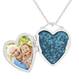 EverWith Shining Star Heart Shaped Sterling Silver Memorial Ashes Locket (New Style)