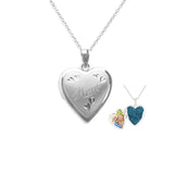 EverWith Mum Heart Shaped Sterling Silver Memorial Ashes Locket (New Style)