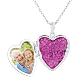 EverWith Mum Heart Shaped Sterling Silver Memorial Ashes Locket (New Style)