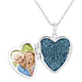 EverWith Dad Heart Shaped Sterling Silver Memorial Ashes Locket (New Style)