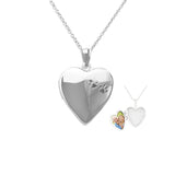 EverWith Paw Print Heart Shaped Sterling Silver Memorial Ashes Locket (New Style)