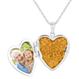 EverWith Paw Print Heart Shaped Sterling Silver Memorial Ashes Locket (New Style)