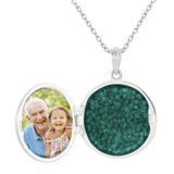 EverWith Circular Shaped Sterling Silver Memorial Ashes Locket (New Style)