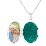 EverWith Shining Star Oval Shaped Sterling Silver Memorial Ashes Locket (New Style)