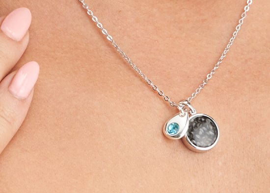 Load image into Gallery viewer, EverWith Birthstone Pendant - March / Aquamarine