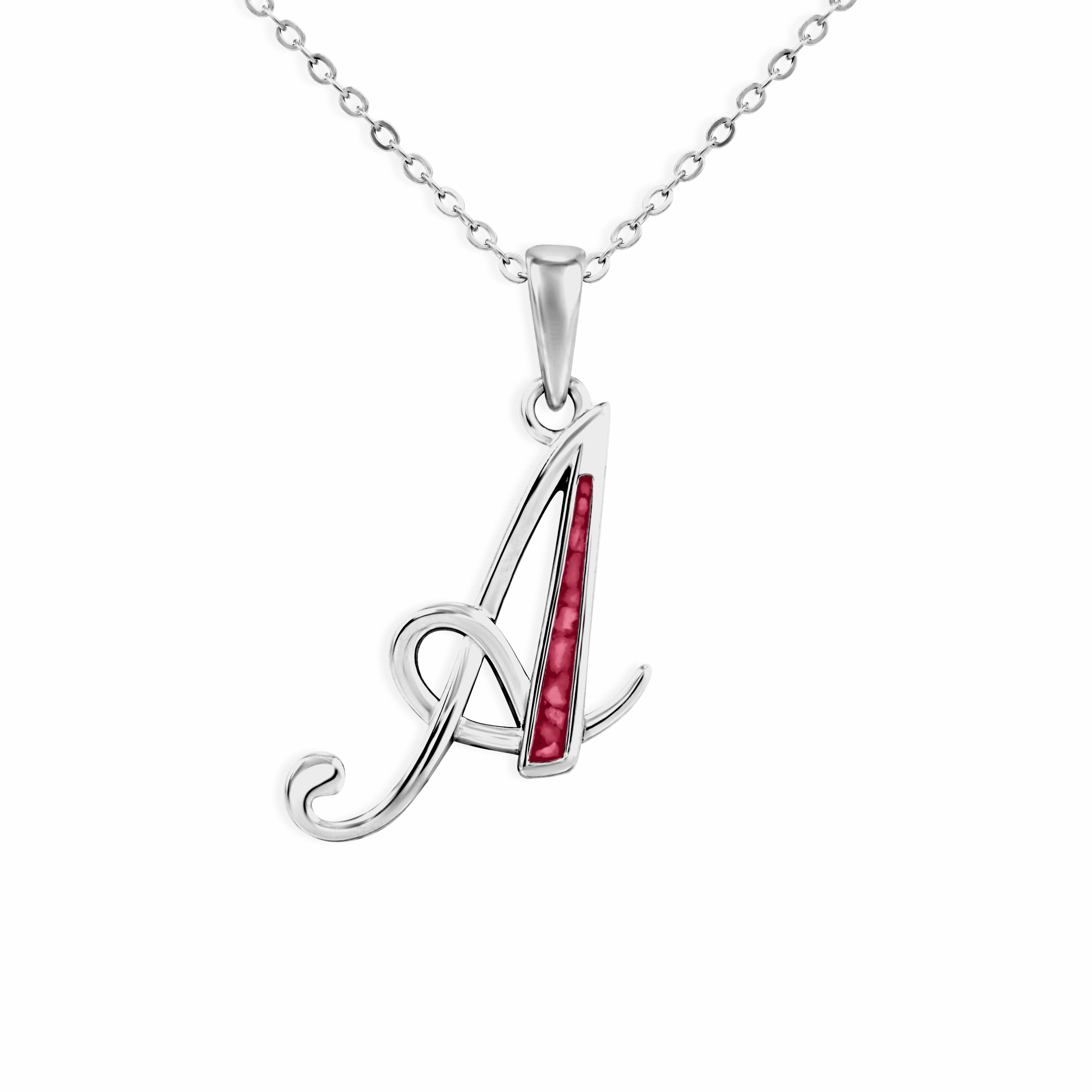 EverWith Alphabet Memorial Ashes Pendants Red