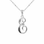EverWith Alphabet Memorial Ashes Pendant - Letter E Black