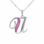 EverWith Alphabet Memorial Ashes Pendant - Letter U Violet