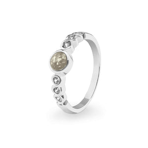 EverWith Ladies True Memorial Ashes Ring with Fine Crystals