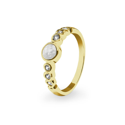 EverWith Ladies True Memorial Ashes Ring with Fine Crystals