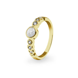 EverWith Ladies True Memorial Ashes Ring with Fine Crystals