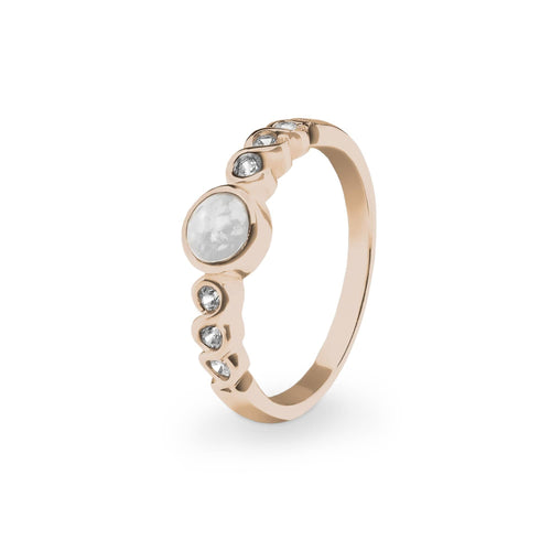 EverWith Ladies True Memorial Ashes Ring with Fine Crystals