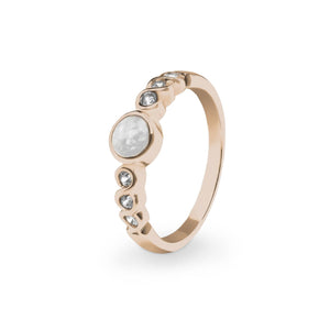 EverWith Ladies True Memorial Ashes Ring with Fine Crystals