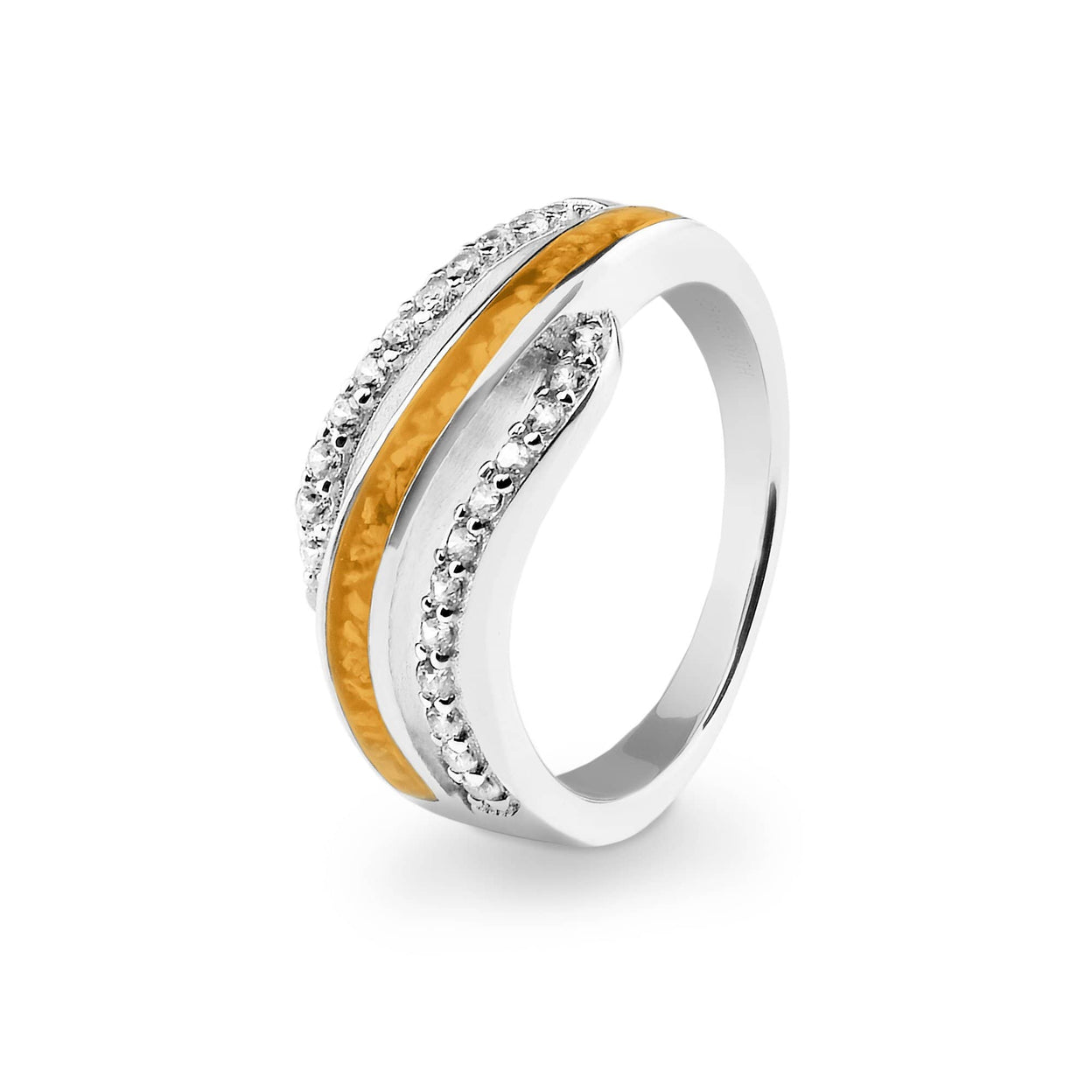 Load image into Gallery viewer, EverWith Ladies Oceans Memorial Ashes Ring with Fine Crystals