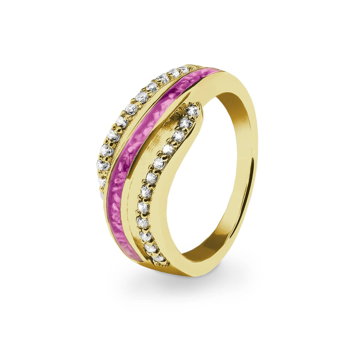 Load image into Gallery viewer, EverWith Ladies Oceans Memorial Ashes Ring with Fine Crystals