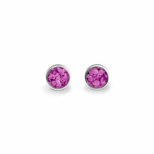 EverWith Ladies Classic Round Memorial Ashes Earrings