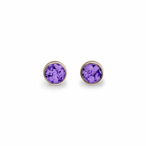 EverWith Ladies Classic Round Memorial Ashes Earrings
