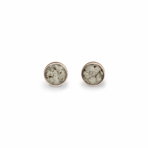 EverWith Ladies Classic Round Memorial Ashes Earrings