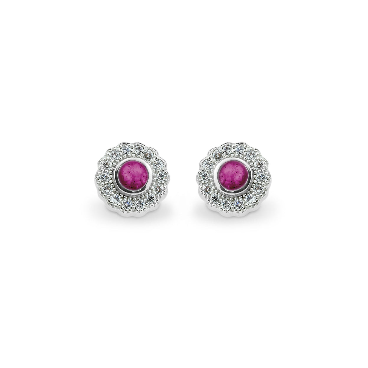 Load image into Gallery viewer, EverWith Ladies Petals Memorial Ashes Earrings with Fine Crystals