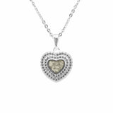 EverWith Ladies Cherish Memorial Ashes Pendant with Fine Crystals Transparent