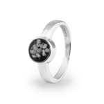 EverWith Ladies Classic Round Memorial Ashes Ring Black