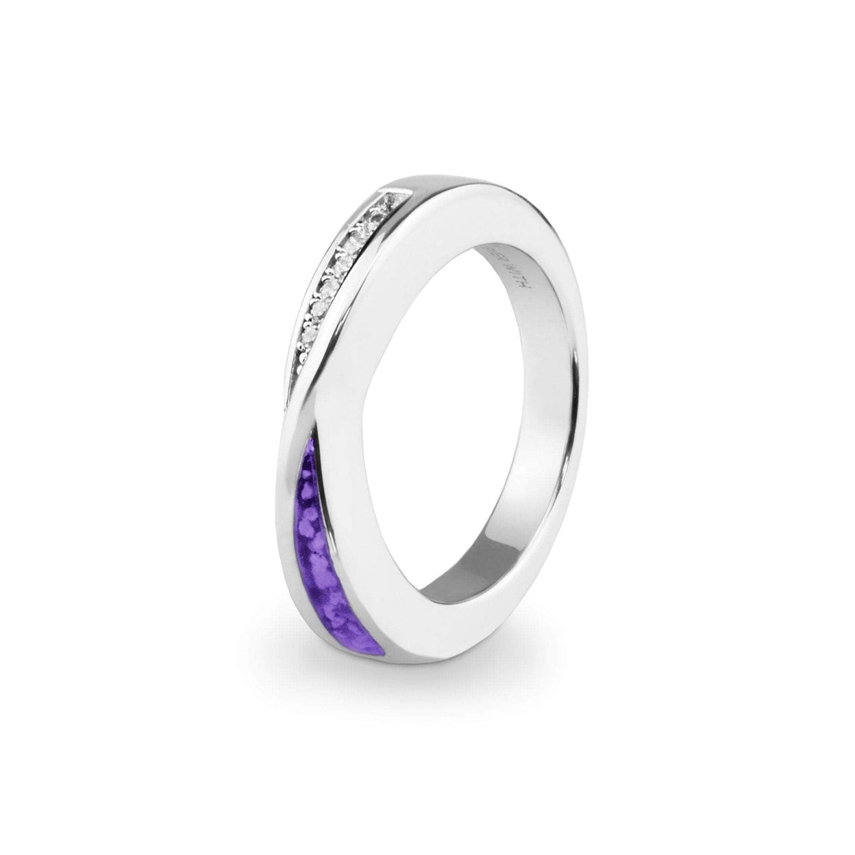 Load image into Gallery viewer, EverWith Ladies Harmony Memorial Ashes Ring with Fine Crystals