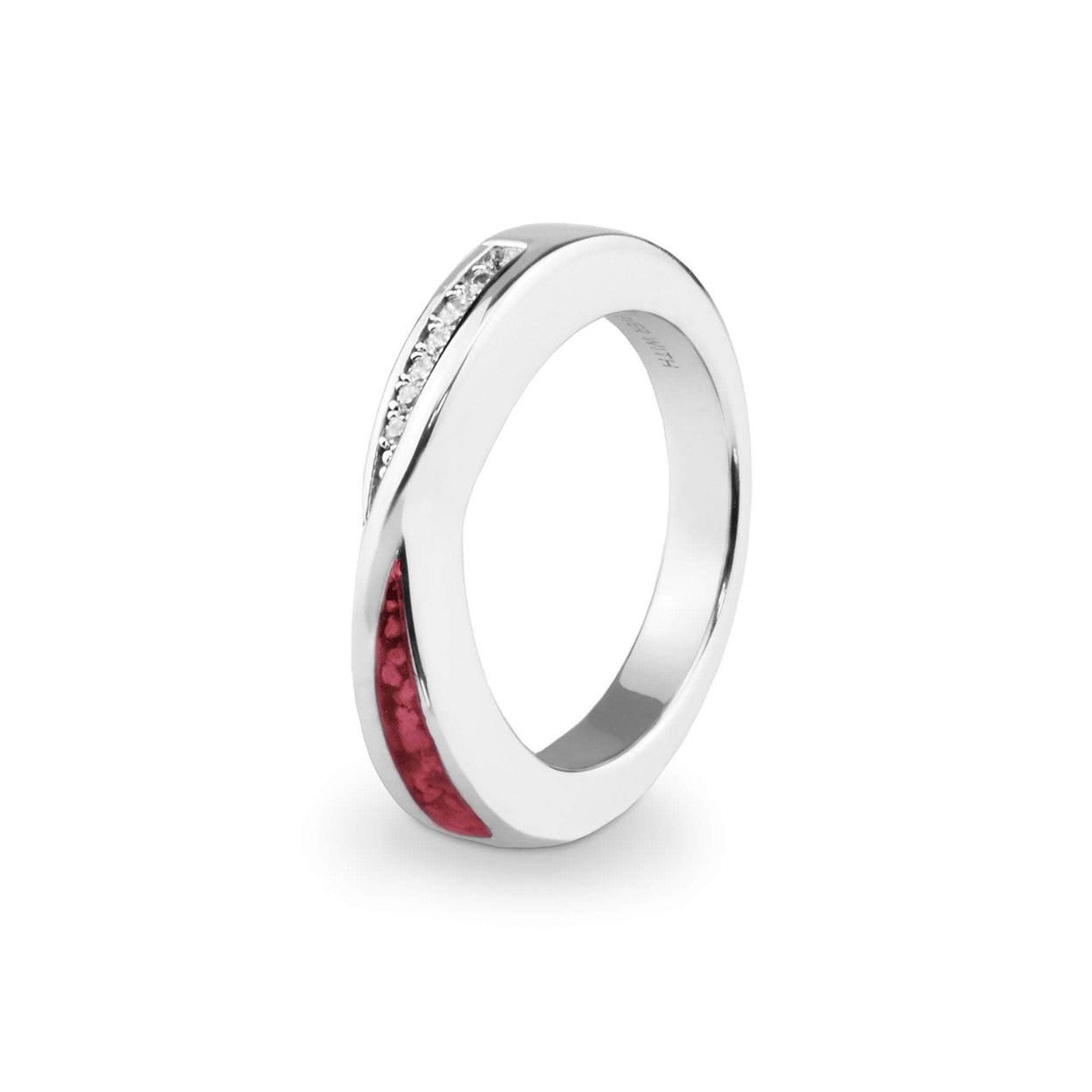 Load image into Gallery viewer, EverWith Ladies Harmony Memorial Ashes Ring with Fine Crystals