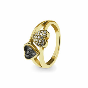 EverWith Ladies Cherish Memorial Ashes Ring with Fine Crystals