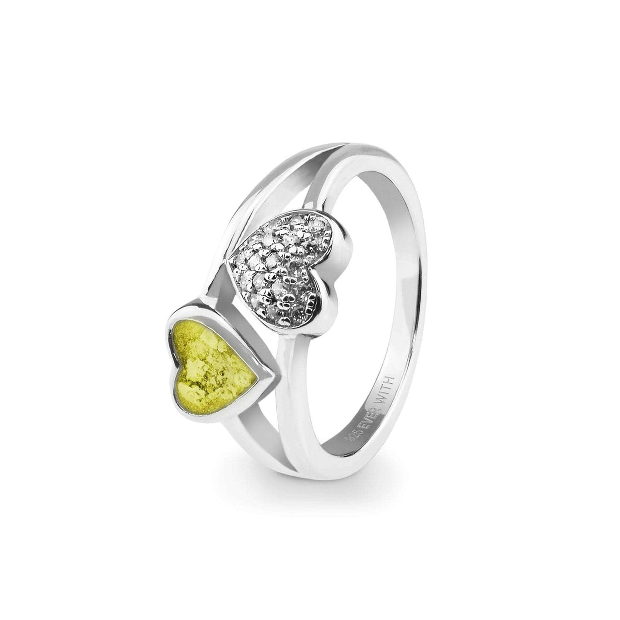 Load image into Gallery viewer, EverWith Ladies Cherish Memorial Ashes Ring with Fine Crystals