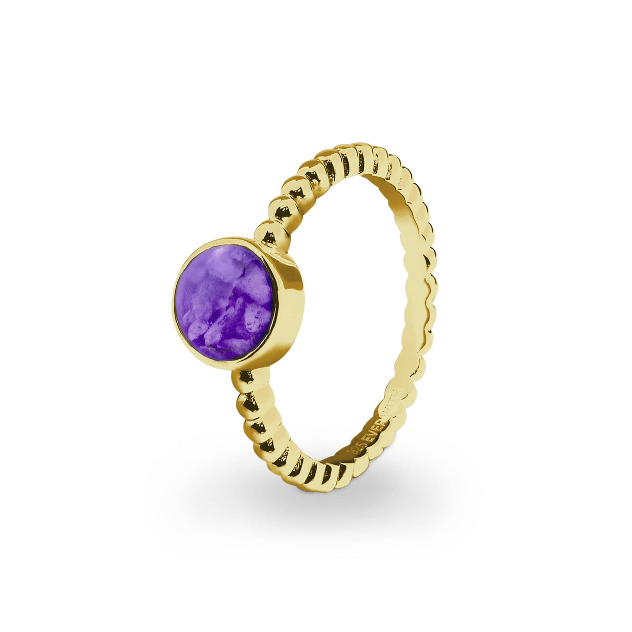 Load image into Gallery viewer, EverWith Ladies Round Bubble Band Memorial Ashes Ring