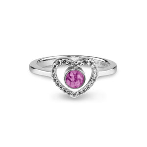 EverWith Ladies Forever Memorial Ashes Ring with Fine Crystals