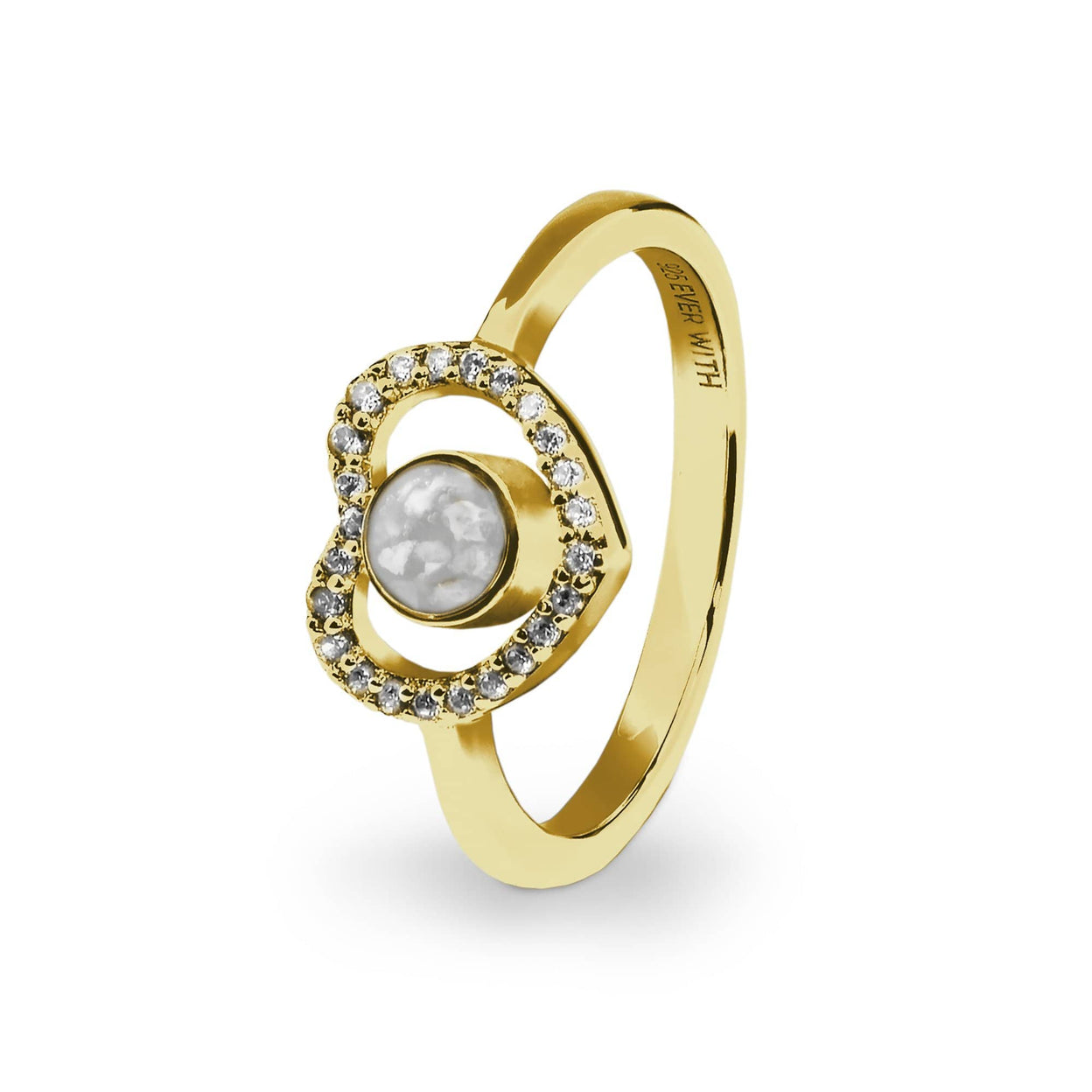 Load image into Gallery viewer, EverWith Ladies Forever Memorial Ashes Ring with Fine Crystals
