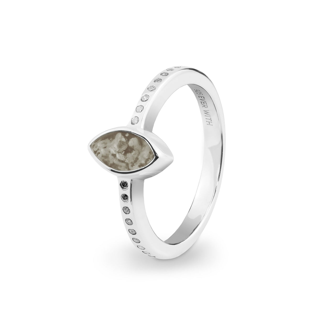 Load image into Gallery viewer, EverWith Ladies Deco Memorial Ashes Ring with Fine Crystals